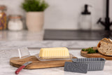 KILNER silicone butterform mold for 250g butter, flexible and non-stick, with a clear view of the mold's shape and texture.