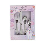 VINERS Kinderbesteck 3er-Set in Edelstahl, child-friendly utensils with colorful handles for kids' meals.