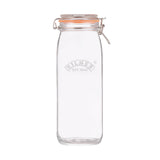 KILNER 2100 ml clear glass jar for preserving and canning, with a wide mouth for easy filling and sealing.
