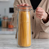 Clear KILNER 2100 ml Einkochglas jar for preserving and canning, with a wide mouth and secure lid for food storage.