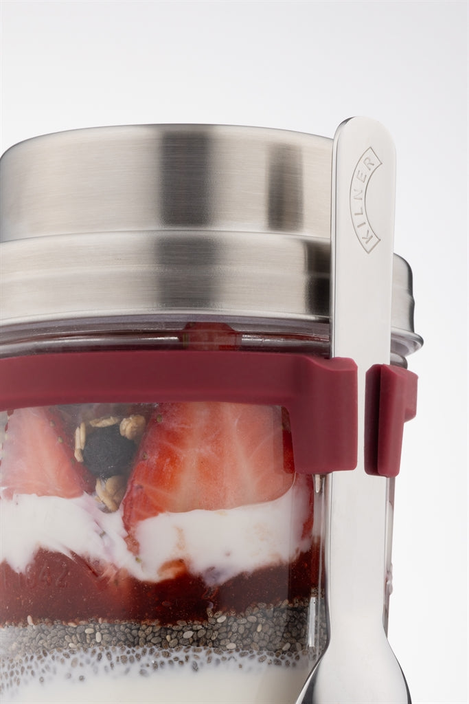Clear 350 ml KILNER breakfast glass showing a transparent glass with a smooth rim and cylindrical shape.