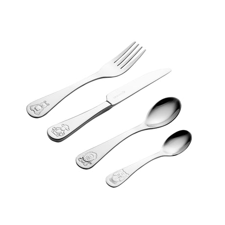 VINERS Kinderbesteck set with three stainless steel utensils, child-friendly design for kids' dining and mealtime use.