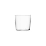 Clear LSA Gio low tumbler glass, 310ml capacity, showcasing a sleek, modern design perfect for beverages.