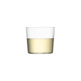 Clear LSA Gio low tumbler with 310ml capacity, stylish glass drinkware perfect for beverages, shown in the image.