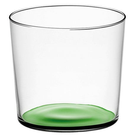 Set of four LSA Coro tumblers, 310ml leaf design, made of glass, showcasing colorful leaf patterns for stylish beverage serving.