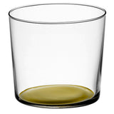 Set of four LSA Coro tumblers, 310ml leaf design, assorted colors, made of glass for drinking beverages.