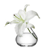 Clear LSA Flower Sprig Vase, 11cm tall, showcasing a sleek, minimalist design perfect for floral arrangements.