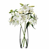 Clear LSA Flower Grand Stem Vase with a tall, elegant design and a 41cm height, perfect for displaying floral arrangements.