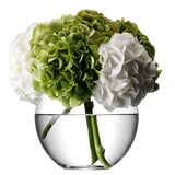 Clear LSA Flower Vase, transparent glass with a 22cm height, designed for displaying flowers.