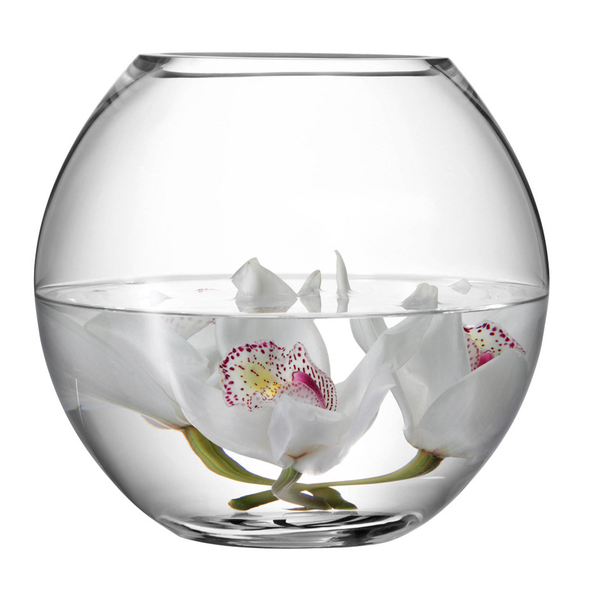 Clear LSA Flower Vase, 22cm tall, elegant glass design perfect for floral arrangements or decorative display.