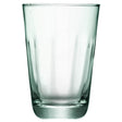 Set of four LSA Mia highball glasses, 350ml recycled glass longdrink glasses with optic design, perfect for beverages.