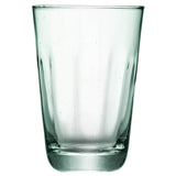 Set of four LSA Mia highball glasses, 350ml recycled glass longdrink glasses with optic design, perfect for beverages.