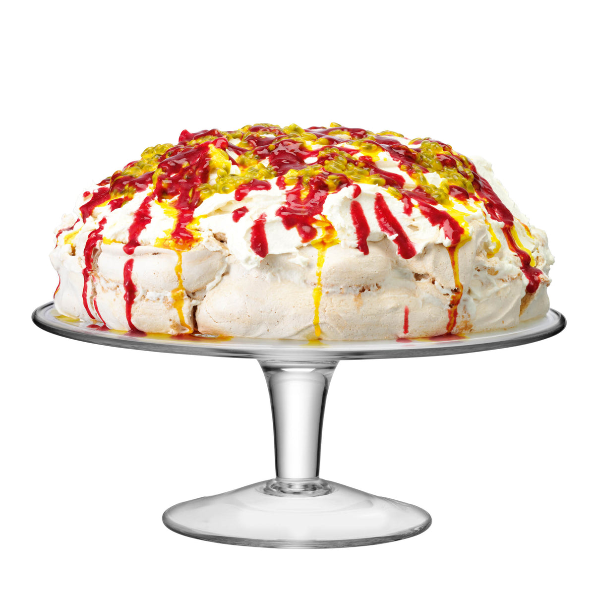 Clear LSA serve cakestand with 31cm diameter, elegant glass cake stand for displaying desserts and baked goods.