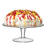 Clear LSA serve cakestand with 31cm diameter, elegant glass cake stand for displaying desserts and baked goods.