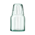 LSA Mia carafe and tumbler set in recycled glass with optical design, 950ml capacity, elegant and modern drinkware.