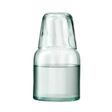 LSA Mia carafe and tumbler set, 950ml recycled glass with optic design, elegant karaffe for serving beverages.