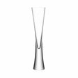 Pair of clear LSA Moya champagne flutes, 170ml capacity, with elegant design, perfect for serving sparkling wine.