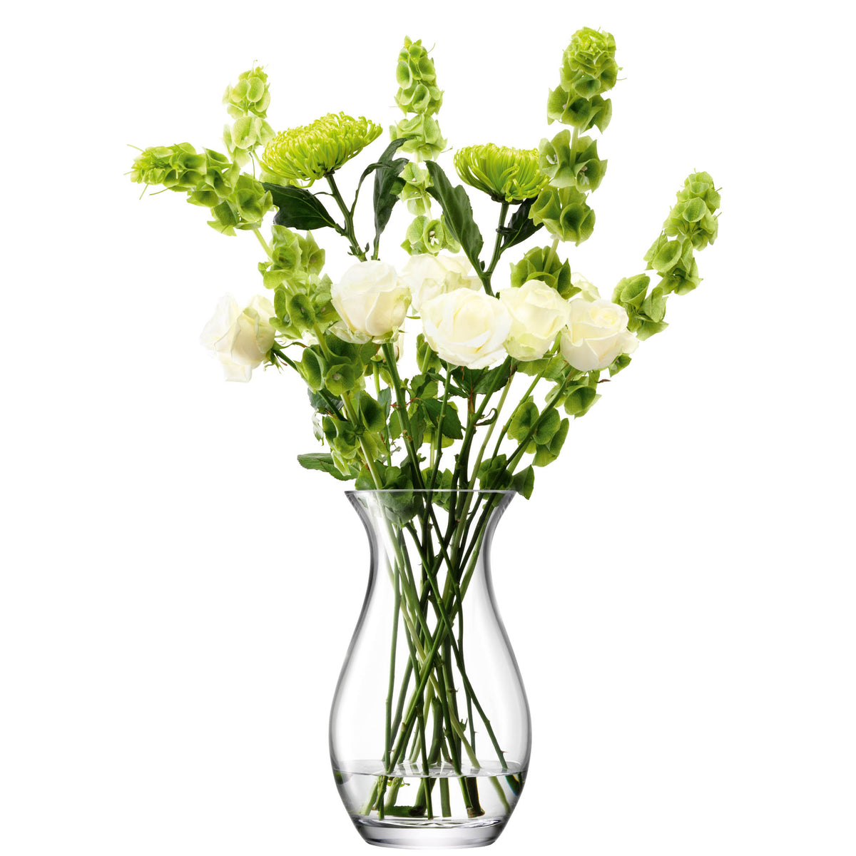 Clear LSA Flower Grand Posy Vase, 32cm tall, with a sleek, elegant design perfect for floral arrangements.