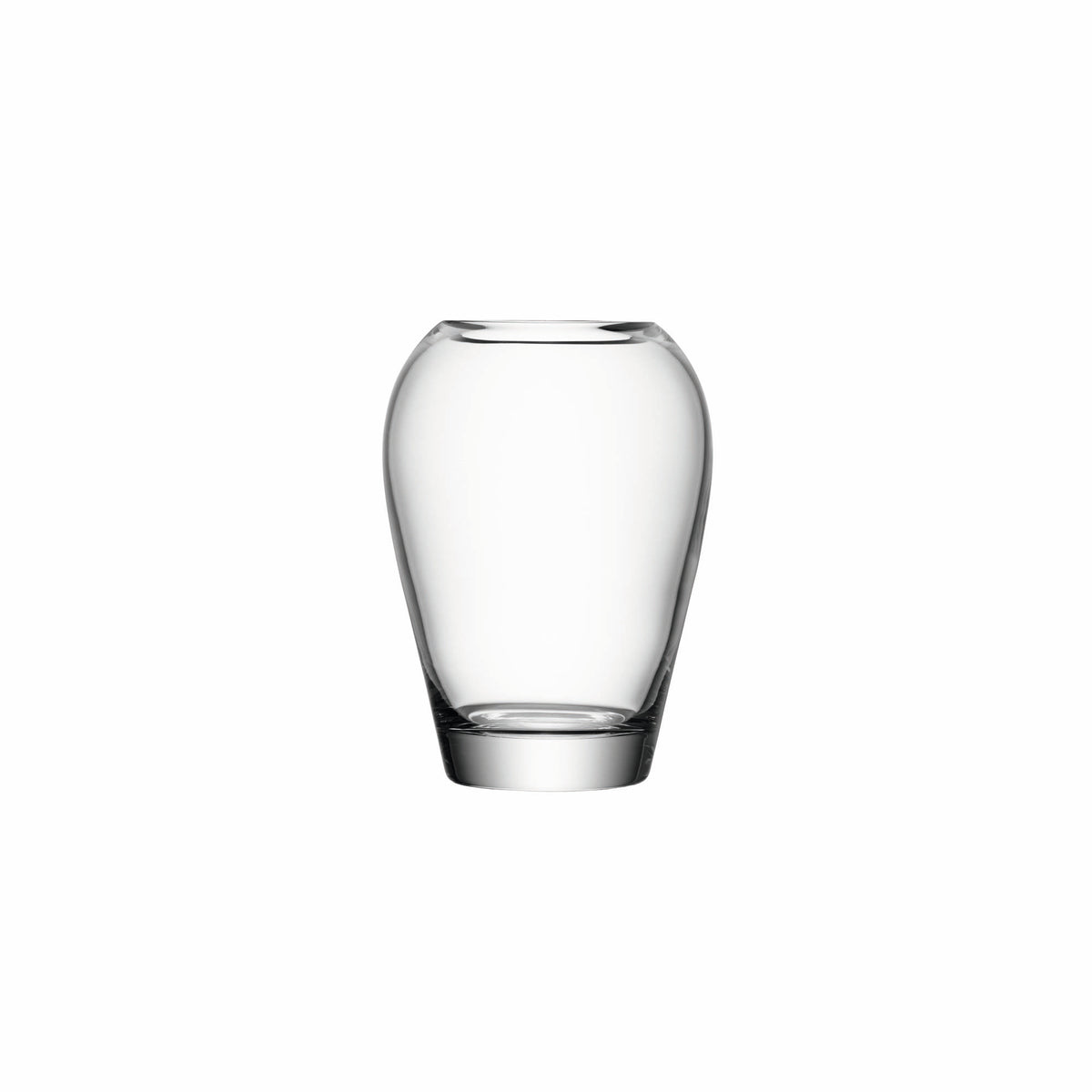Clear glass vase with a flower garden bouquet design, 25cm tall, by LSA, perfect for floral arrangements.