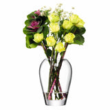 Clear LSA Flower Garden bouquet vase, 25cm tall, with a smooth, transparent glass design for floral arrangements.
