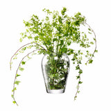 Clear glass LSA Flower Garden Bouquet Vase, 25cm tall, featuring a modern design perfect for floral arrangements.