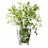 Clear glass vase from LSA Flower Garden Bouquet design, 25cm tall with a decorative floral pattern.