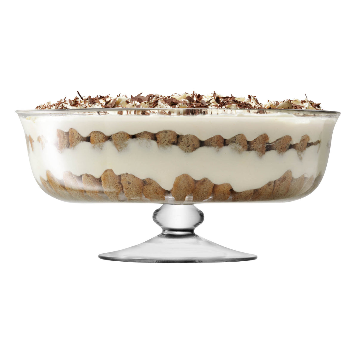 LSA Serve serving bowl in clear glass, round shape, 31cm diameter, elegant and modern design for serving dishes