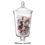 Clear LSA Serve storage jar with a 38cm height, made of glass, designed for storing dry goods or kitchen essentials.