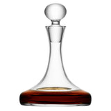 Clear glass LSA Bar Ships decanter with a 1-liter capacity, elegant design for serving and storing beverages.