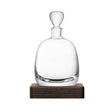 LSA whisky decanter with 1L capacity, clear glass body, walnut base, and elegant design for storing Islay whisky.