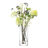 Clear LSA Column Vase, 42cm tall with an 18cm diameter, featuring a sleek, modern design for floral arrangements.