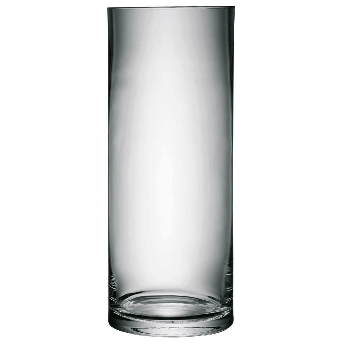 Clear LSA Column Giant Vase standing 50 cm tall with a 20 cm diameter, featuring a sleek, modern design for floral displays.