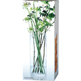 Clear LSA Column Giant Vase, 50cm tall with 20cm diameter, featuring a modern design and transparent glass finish.
