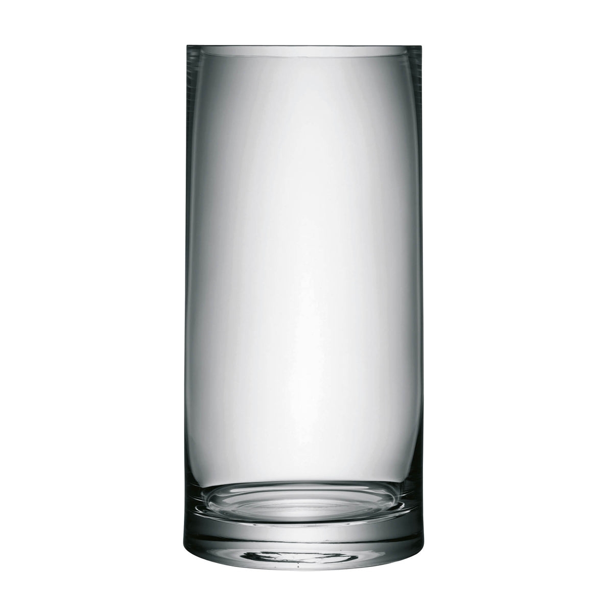 Clear LSA column vase or candleholder with 36cm height and 17cm diameter, featuring a sleek, modern design.