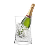 Clear LSA Moya serving set with elegant champagne flutes and serving tray, perfect for celebratory occasions.