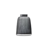 Gray LSA Pleat Vase, 26cm tall, with a textured, pleated design, perfect for floral arrangements or home decor.