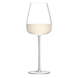 Pair of LSA Wine Culture white wine goblets, 690ml clear glass, showcasing elegant, large-capacity design for enjoying white wines.