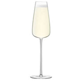 Pair of clear LSA Wine Culture champagne flutes, 330ml Sektglas for sparkling wine, elegant glassware for special occasions