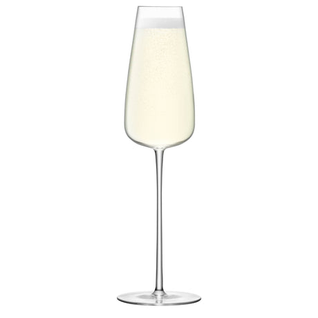 Pair of clear LSA Wine Culture champagne flutes, 330ml Sektglas for sparkling wine, elegant glassware for special occasions
