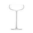 Pair of clear LSA Wine Culture Champagne saucers, 320ml, elegant glassware for sparkling wine.
