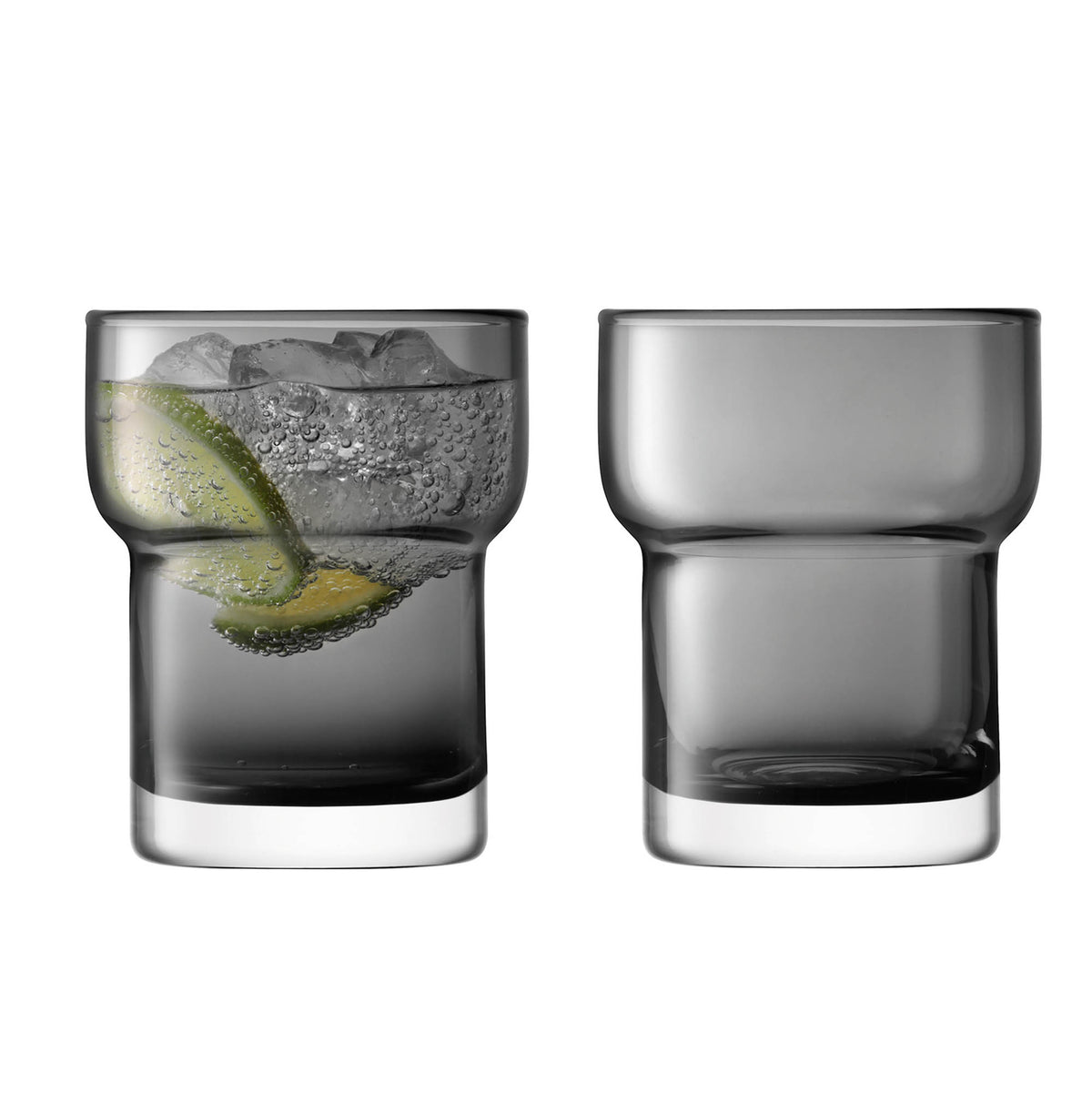 Two LSA Utility Tumblers in 300ml slate finish, longdrink glasses with a sleek, modern design.