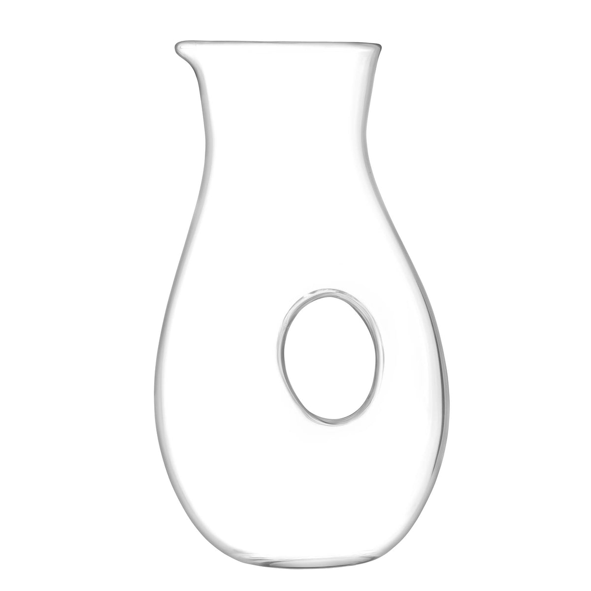 Clear LSA Ono Jug 2.25L karaffe with a sleek, modern design, perfect for serving beverages in style.