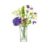 Clear LSA Flower Flared Bouquet Vase with a 22cm height, featuring a stylish flared design for floral arrangements.