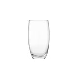 Clear LSA Flower Barrel Bouquet Vase, 20cm tall, with a rounded, barrel-shaped design and smooth glass finish.