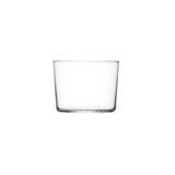 Set of four LSA Gio 220ml clear glass tumblers, elegant drinking glasses with sleek design and transparent finish.