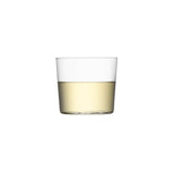 Set of four clear LSA Gio low tumblers, 310ml capacity, featuring sleek glass design for everyday use.