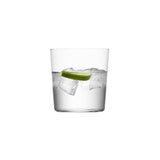Set of four LSA Gio small 390ml clear glass tumblers with sleek design, perfect for serving beverages.