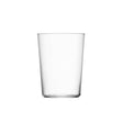 Set of four large LSA Gio tumblers, 560ml clear glass drinkware, featuring sleek modern design for everyday use.