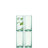 Set of four LSA Canopy matte 350ml long drink glasses with sleek design, perfect for serving beverages in style.