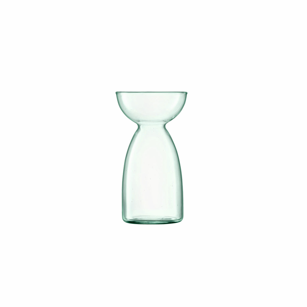 LSA Canopy Trio Vase Set with recycled glass, featuring three elegant vases in different shapes, 13cm tall.